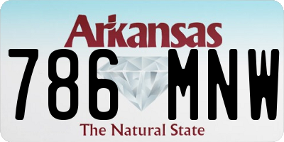 AR license plate 786MNW