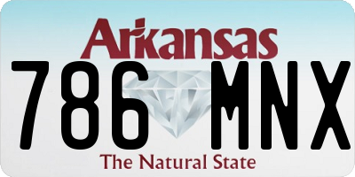 AR license plate 786MNX