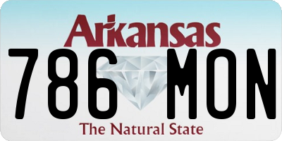 AR license plate 786MON