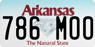 AR license plate 786MOO