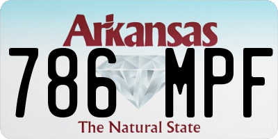 AR license plate 786MPF