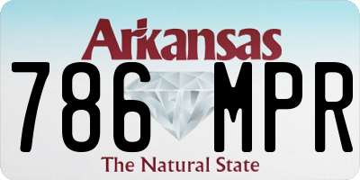 AR license plate 786MPR
