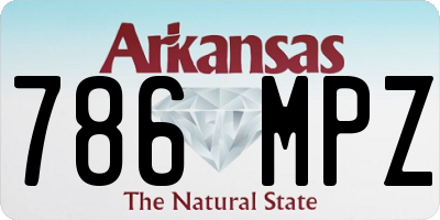 AR license plate 786MPZ