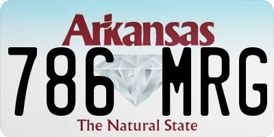 AR license plate 786MRG