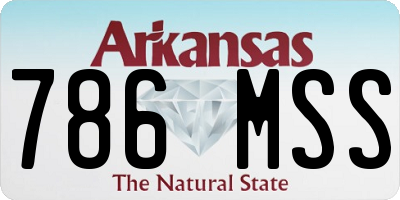 AR license plate 786MSS