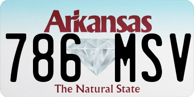 AR license plate 786MSV