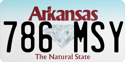 AR license plate 786MSY