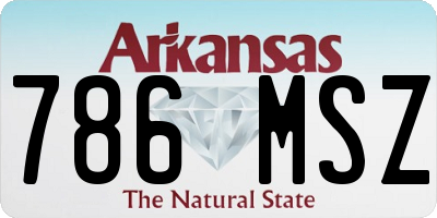 AR license plate 786MSZ
