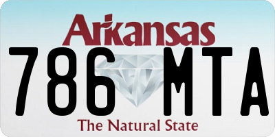 AR license plate 786MTA