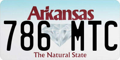 AR license plate 786MTC