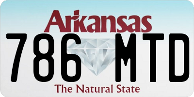 AR license plate 786MTD