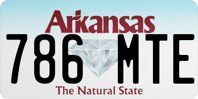 AR license plate 786MTE