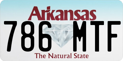 AR license plate 786MTF