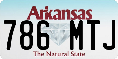 AR license plate 786MTJ
