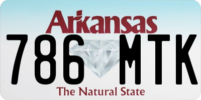 AR license plate 786MTK