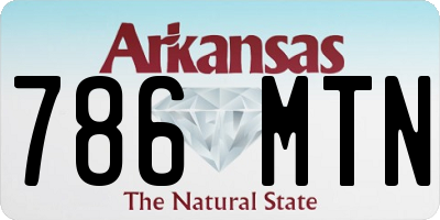 AR license plate 786MTN