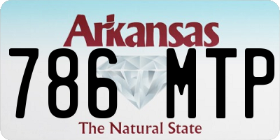 AR license plate 786MTP