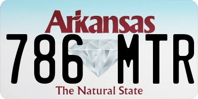 AR license plate 786MTR