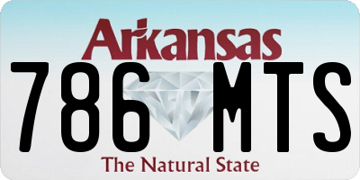 AR license plate 786MTS