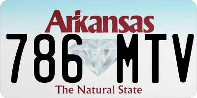AR license plate 786MTV