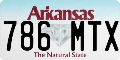 AR license plate 786MTX