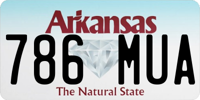 AR license plate 786MUA