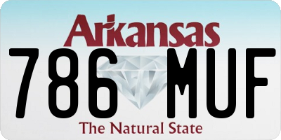 AR license plate 786MUF