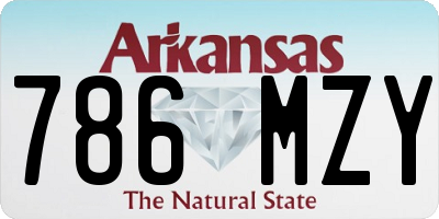 AR license plate 786MZY