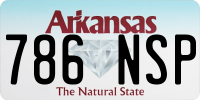 AR license plate 786NSP