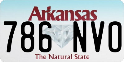 AR license plate 786NVO