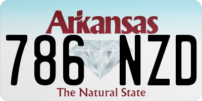 AR license plate 786NZD