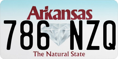 AR license plate 786NZQ