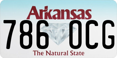 AR license plate 786OCG