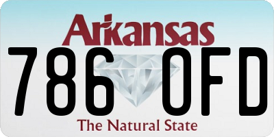 AR license plate 786OFD
