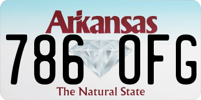 AR license plate 786OFG