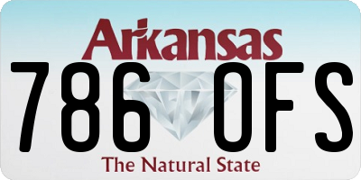 AR license plate 786OFS