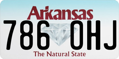 AR license plate 786OHJ