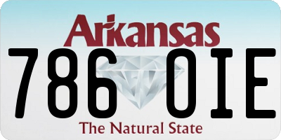 AR license plate 786OIE