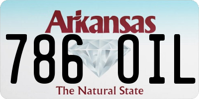 AR license plate 786OIL