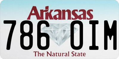 AR license plate 786OIM