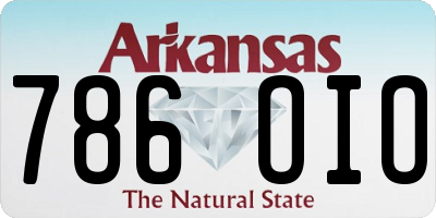 AR license plate 786OIO