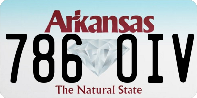 AR license plate 786OIV