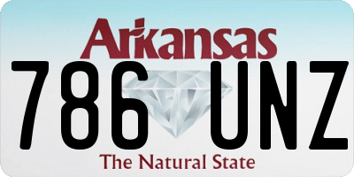 AR license plate 786UNZ