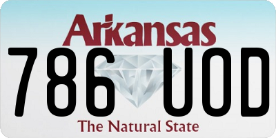 AR license plate 786UOD