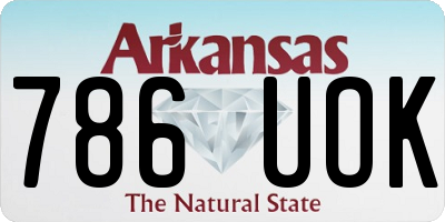 AR license plate 786UOK