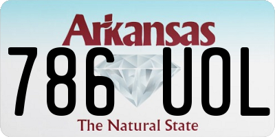 AR license plate 786UOL
