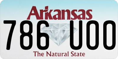 AR license plate 786UOO