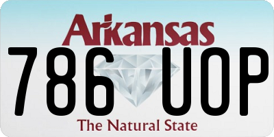 AR license plate 786UOP