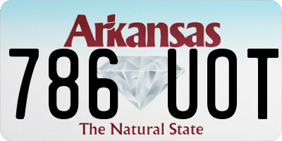 AR license plate 786UOT