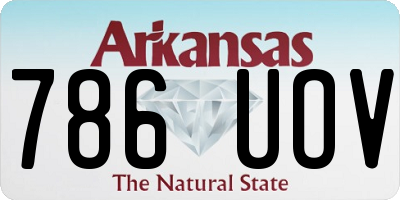 AR license plate 786UOV